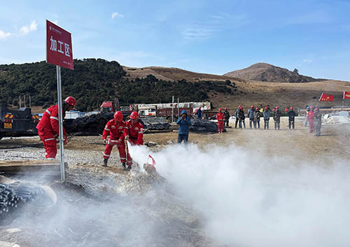 中國安能第二工程局四川涼山項目部開展防火、防汛、防地質(zhì)災害綜合演練