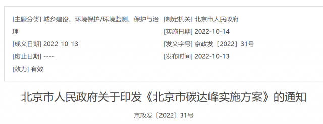 2030年風(fēng)光總裝機5GW！北京市碳達(dá)峰實施方案印發(fā)