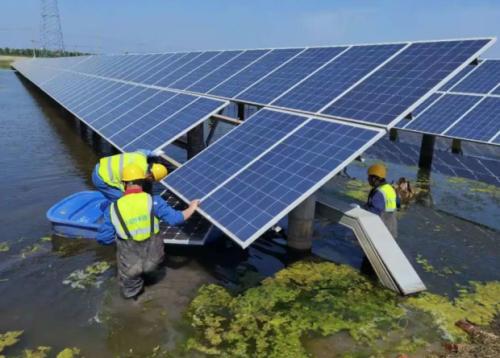 圍觀!中核集團新華發(fā)電金湖振合光伏電站-智能式光伏電站