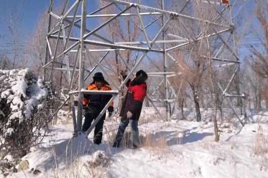 國網(wǎng)阜康市供電公司雪后清理樹障暢通電力通道